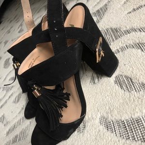 Heels with open toe ans tassel from HauteLook